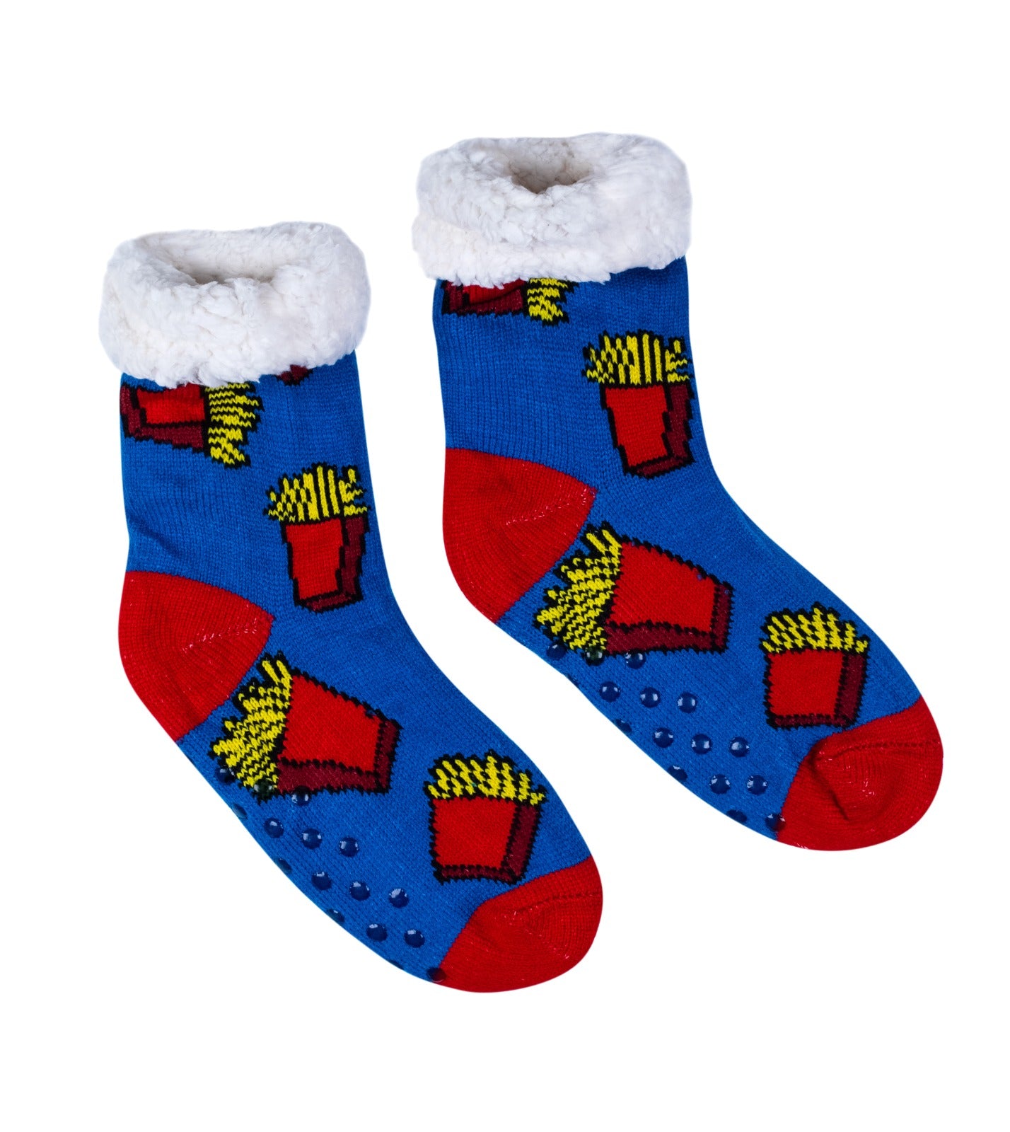 Fries blue fluffy socks