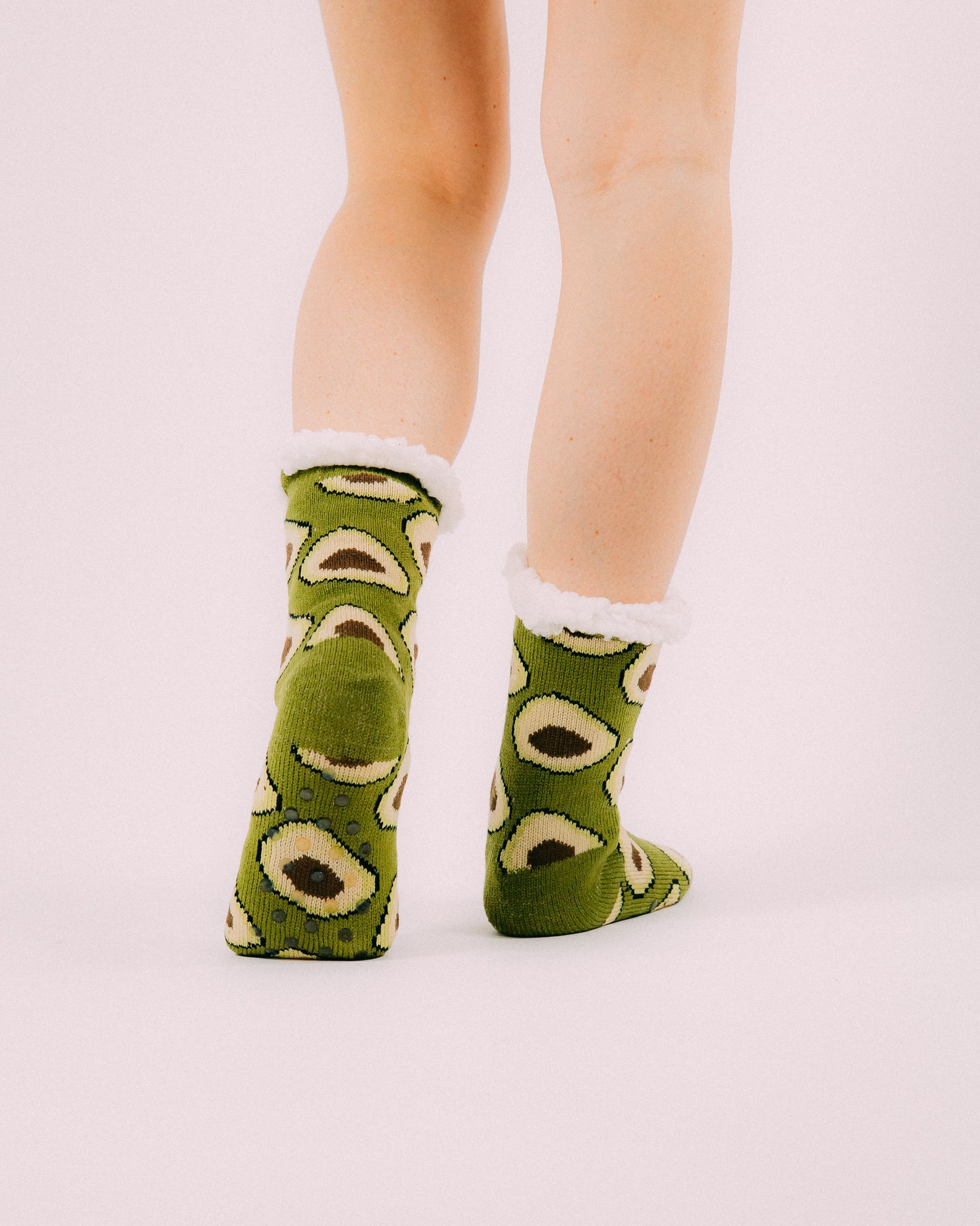Avocado fluffy socks