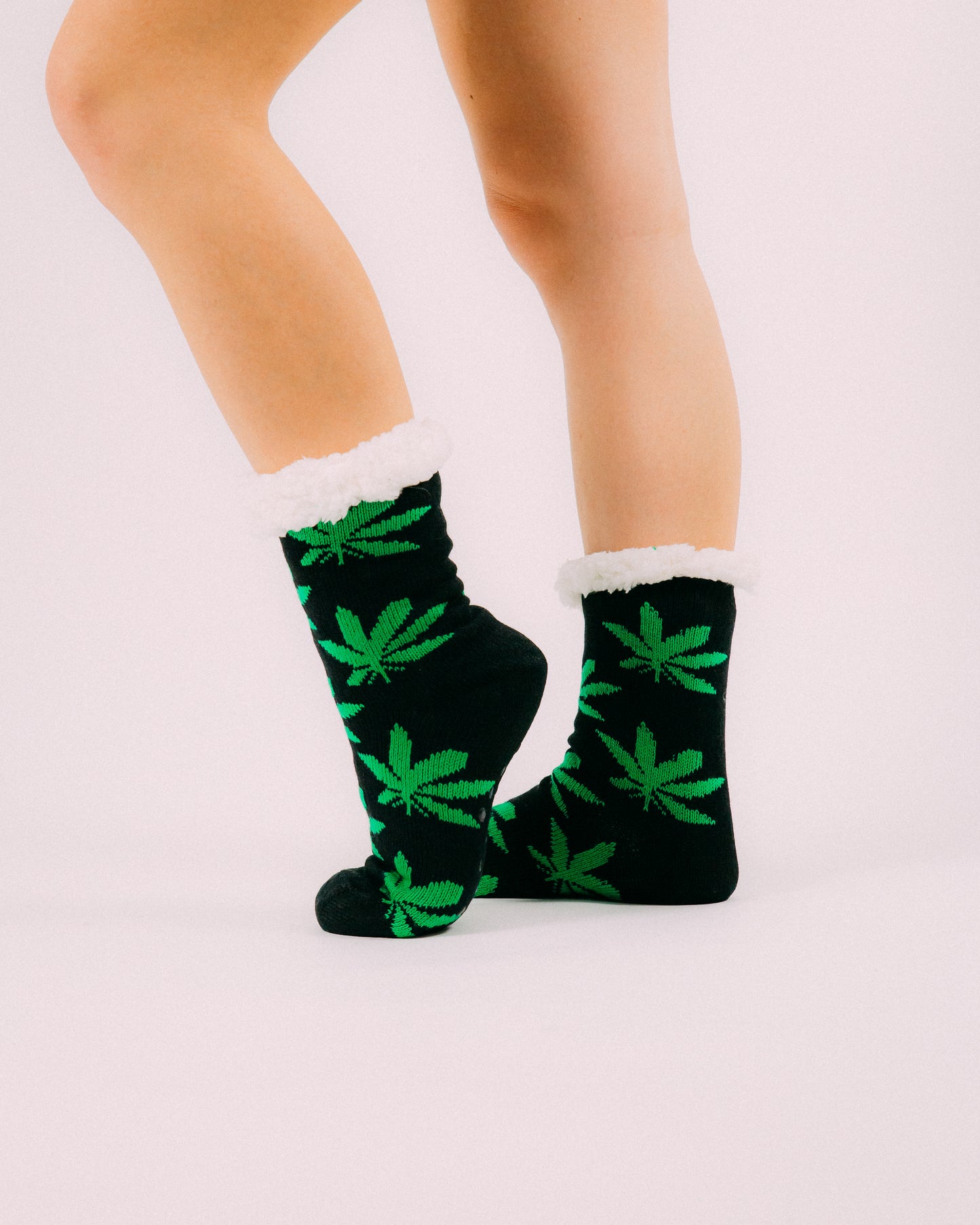 Weed fluffy socks