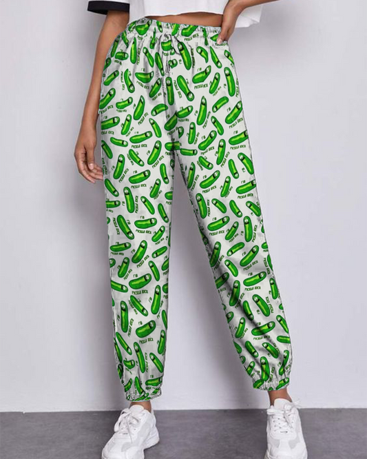 Pickle Rick All Over White Jammies
