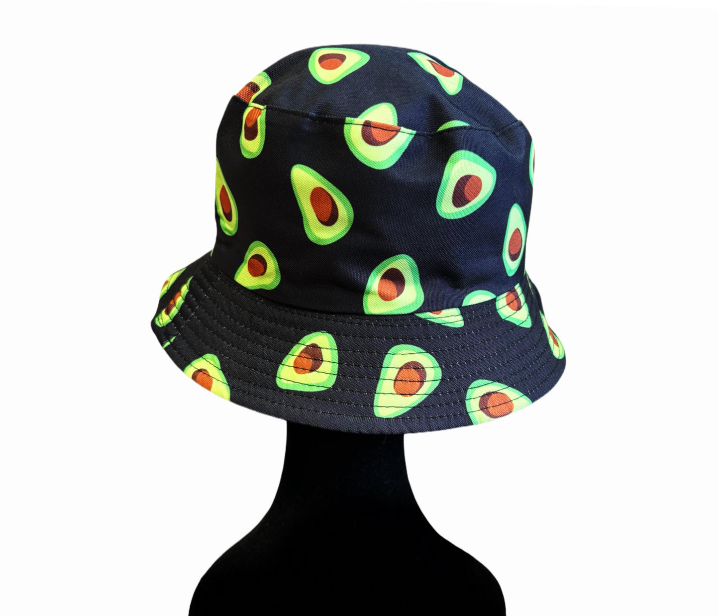 Bucket Hat - Small Avocados - Black