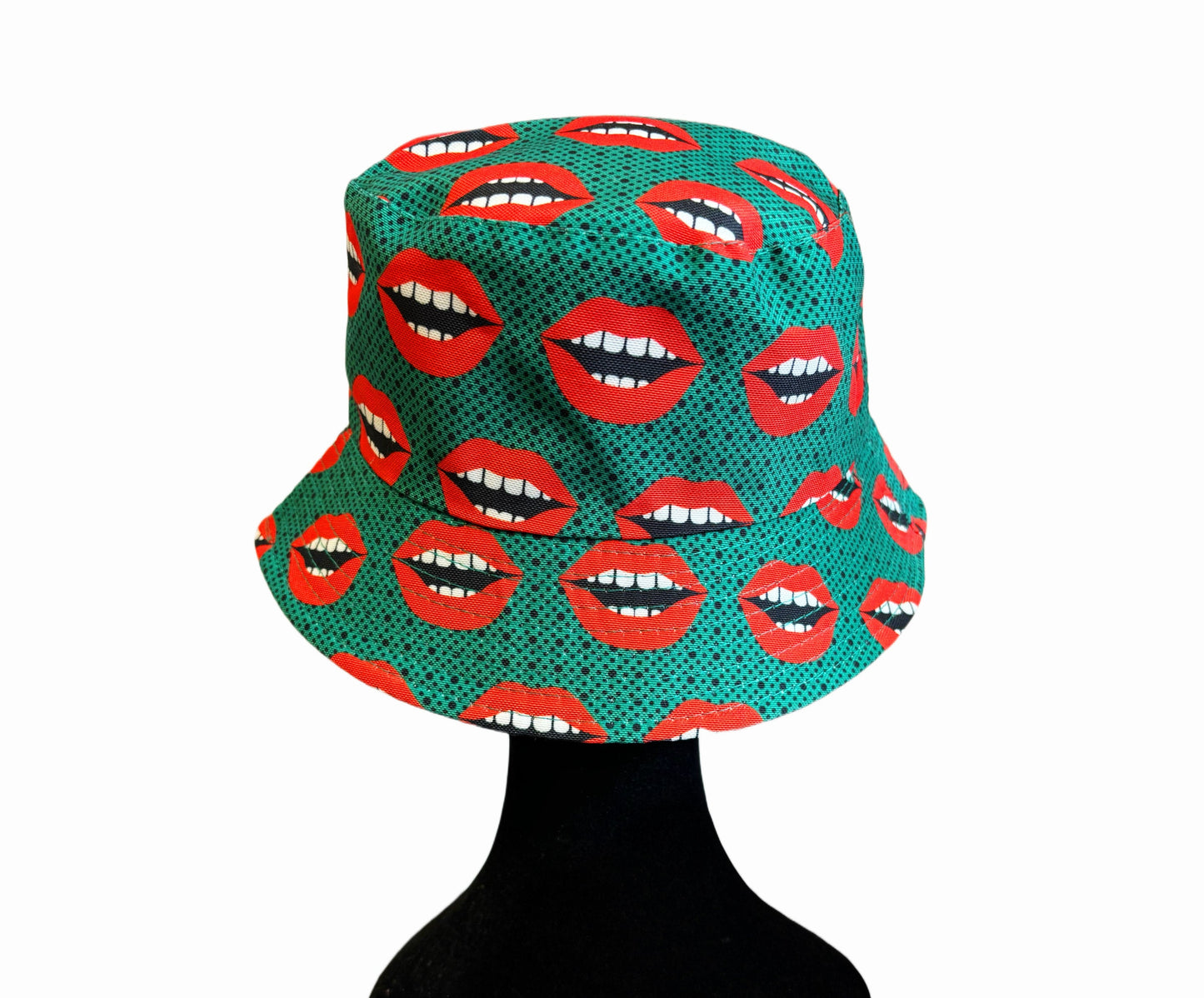 Bucket Hat Lips Green