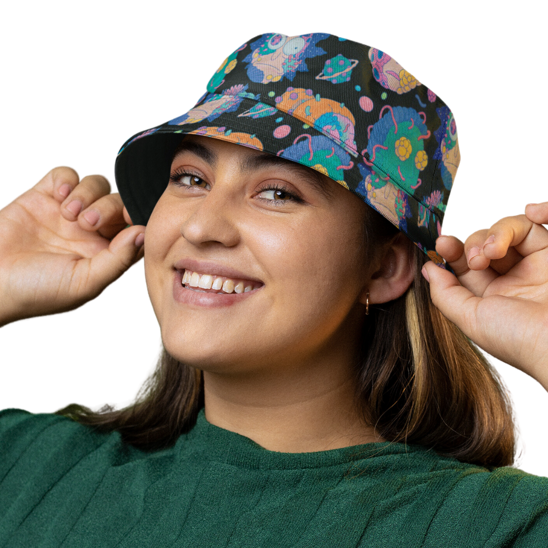Rick And Morty Faces - Black - Rick & Morty Collection - Bucket Hat