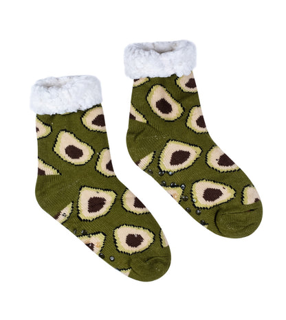 Avocado fluffy socks