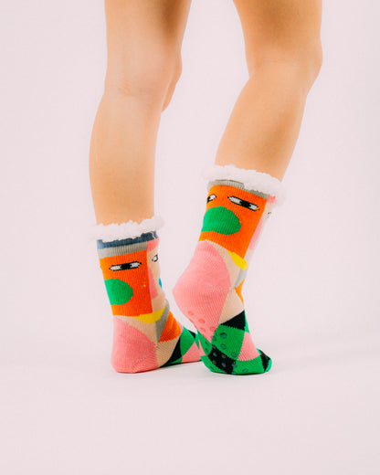 Picasso fluffy socks