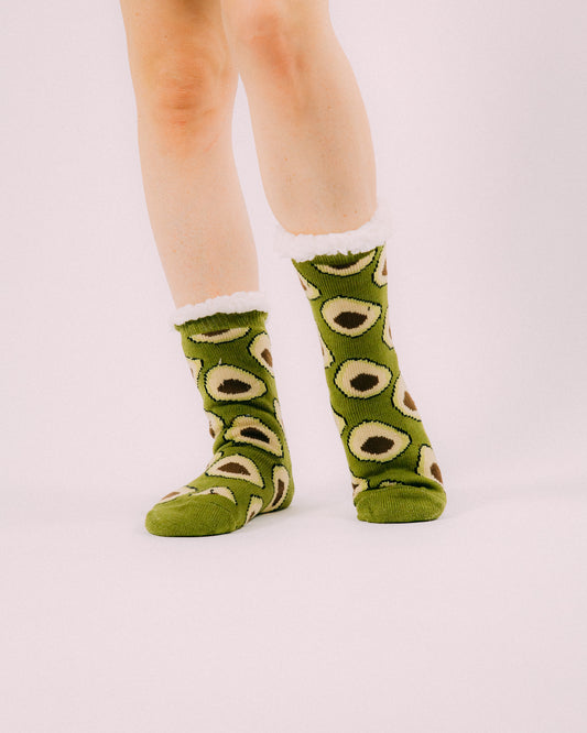 Avocado fluffy socks